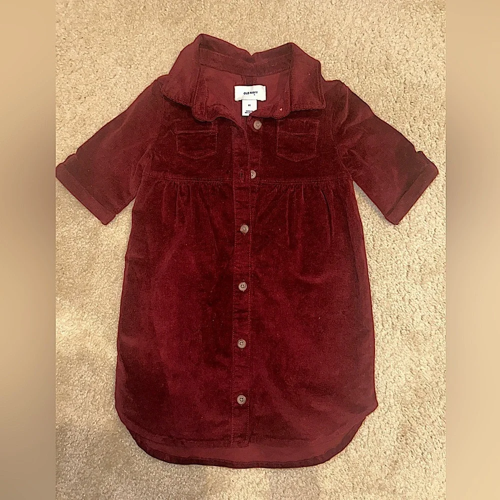 Toddler Old Navy Corduroy bottom down dress Size 3T excellent condition